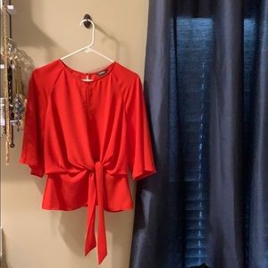 Silky Express Blouse with Tie Detail